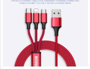 สายชาร์จ 3 in 1 Charging Cable USB to Lightning / Micro USB / Type C สายชาร์จ 3 in 1